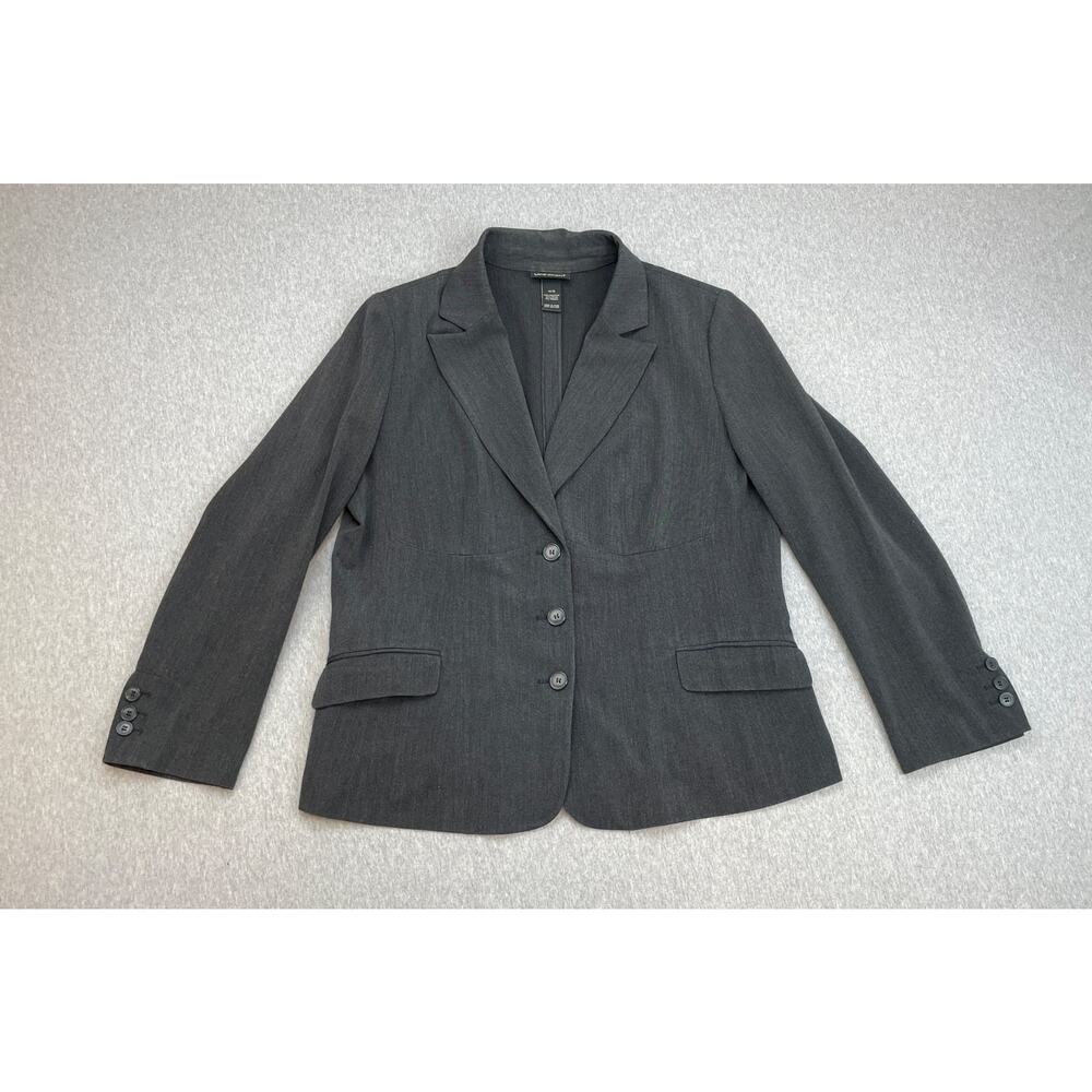 Lane Bryant Blazer Womens 14/16 Black Stretch‎ 3-Button Long Sleeve
